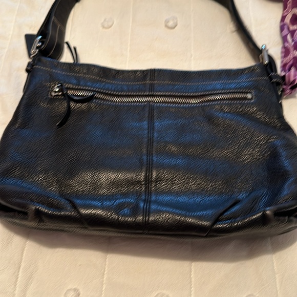 Coach Bag F15064 hobo black leather with scarf. Used Condition. Interior Stains. - Picture 3 of 13